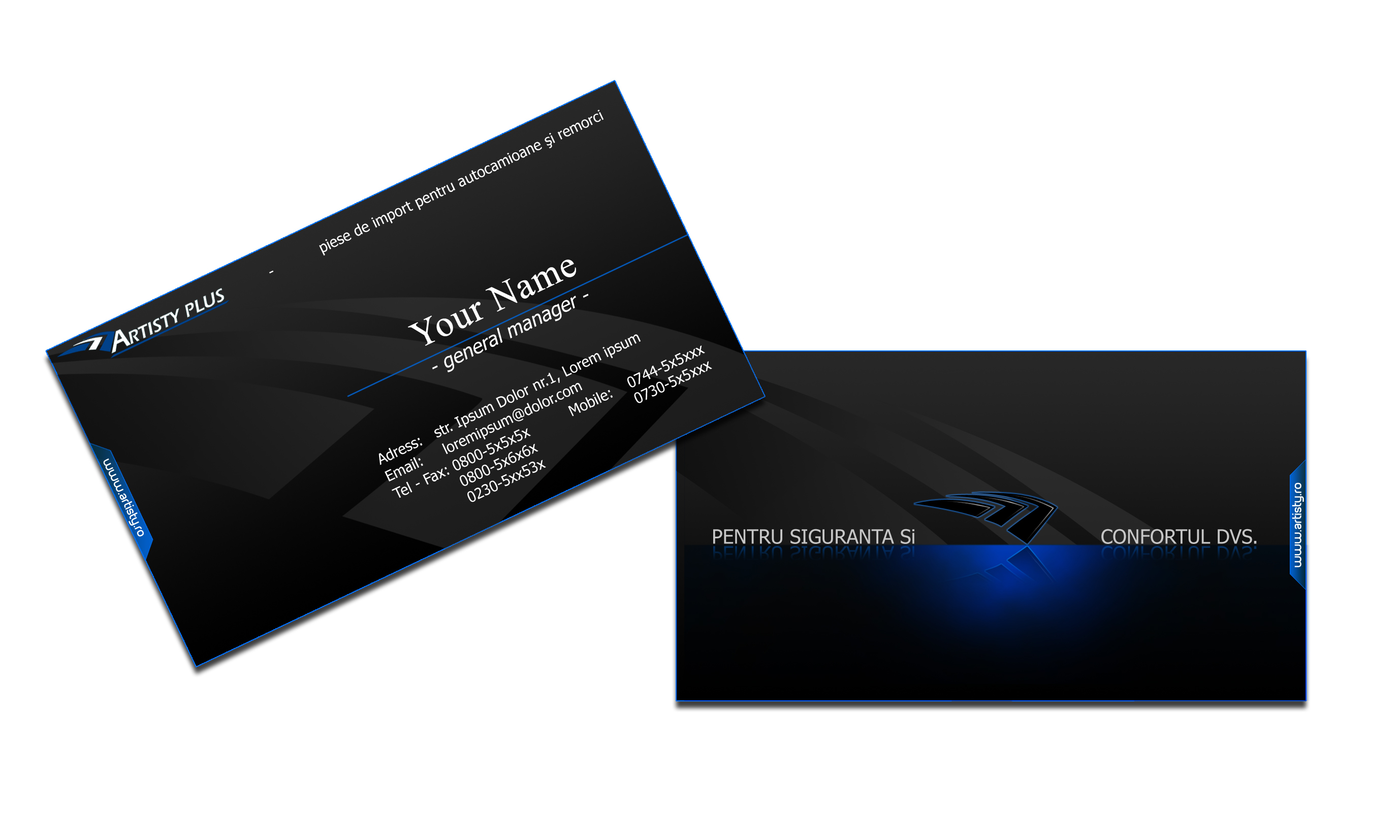 Black business card