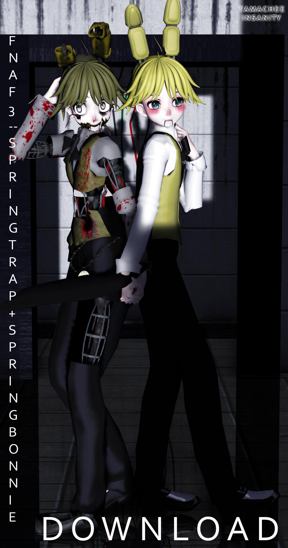{MMDxFnaF 3} SpringTrap+SpringBonnie [UPDATED DL] by Sir-Tamachee on ...