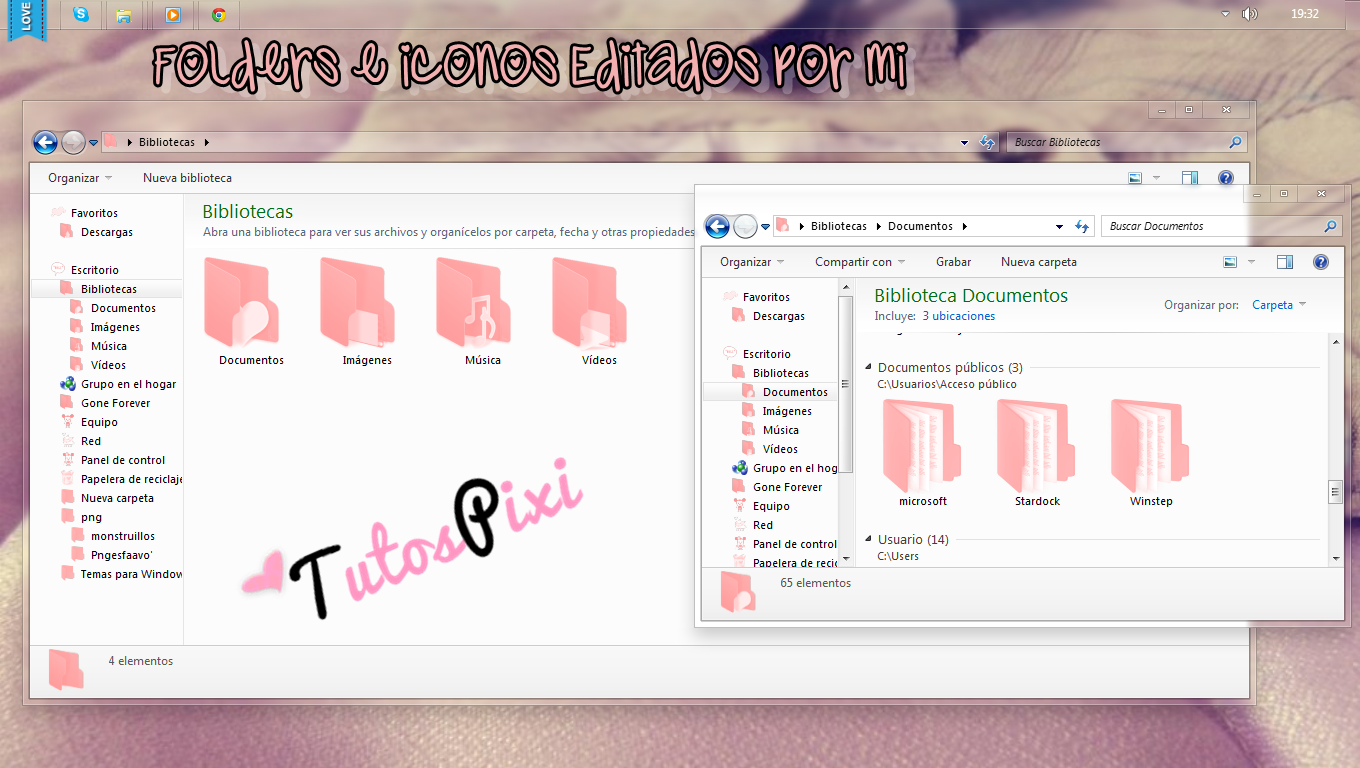 Tema Iconpackager Rosa