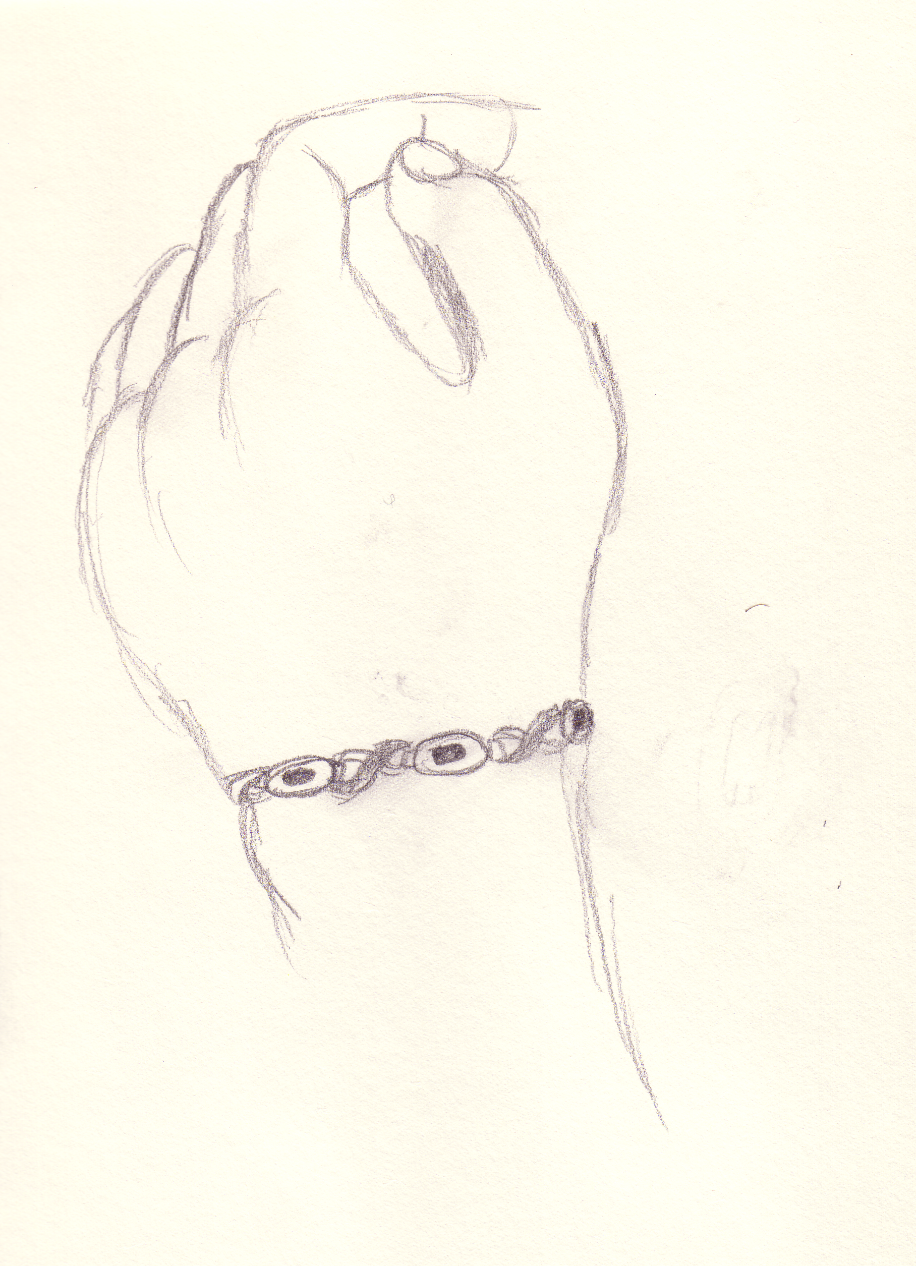 Charm March human sketch bracelet