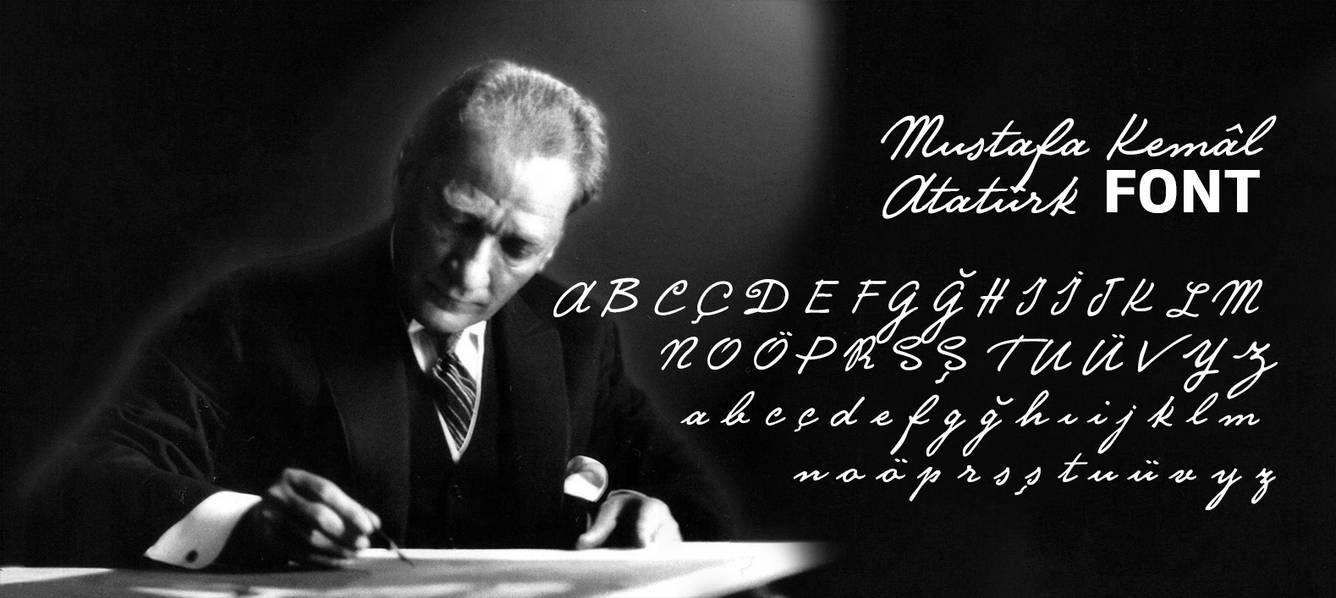 ataturk el yazisi font by meridiann on