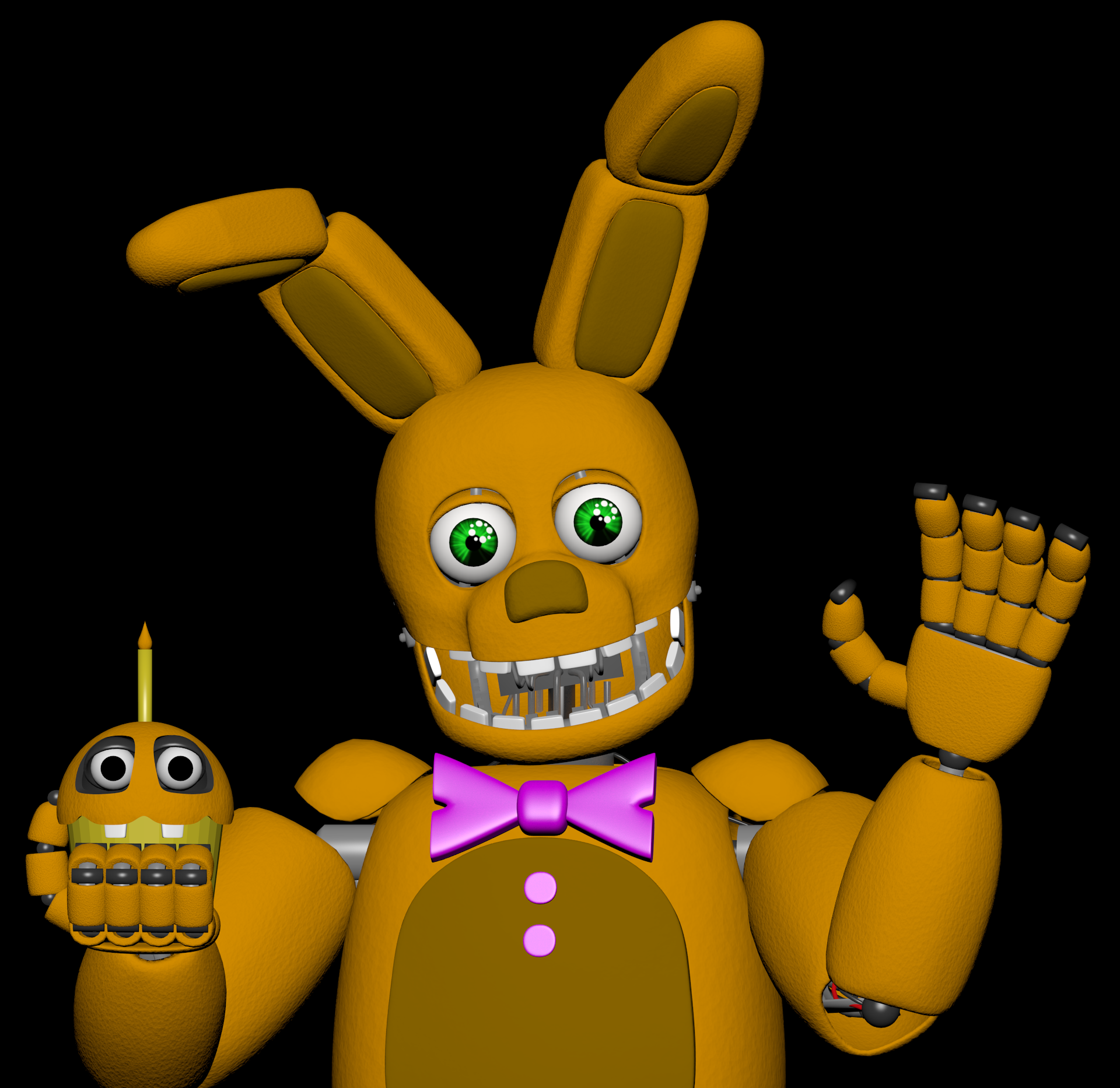 Spring Bonnie Release For Blender By Morigandero On Deviantart - fnaf spring bonnie fanart