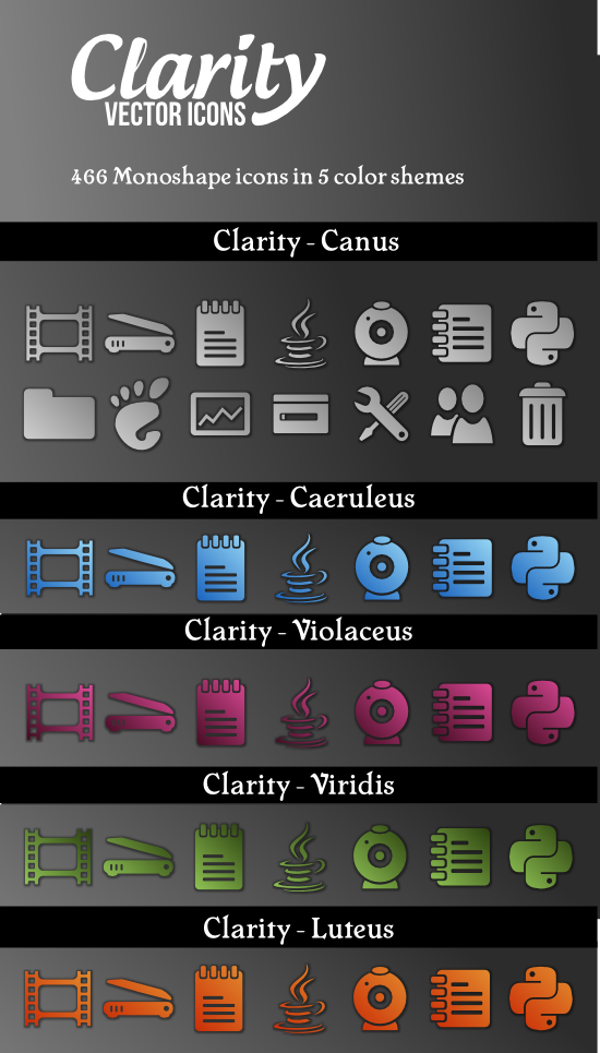 Clarity Vector Icons