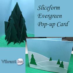 Sliceform Evergreen pop-up greeting card