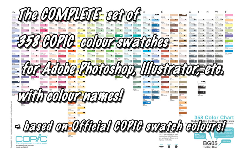 Copic Sketch Marker Complete Set all 358 Colors