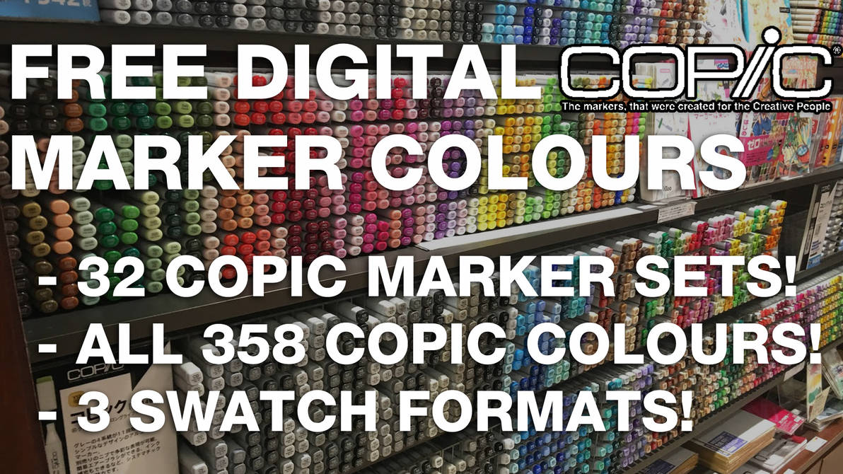 All 358 Copic Digital Marker Colours Ase Aco Gpl By D Signer On