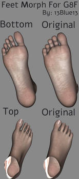 Daz3d - [M Feet 1] free foot morph for G8F