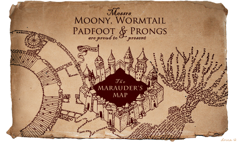 4. "I solemnly swear that I am up to no good" with a small footprints of the Marauder's Map - wide 8