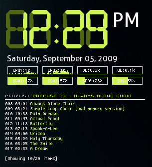 Conky + MPD Playlist