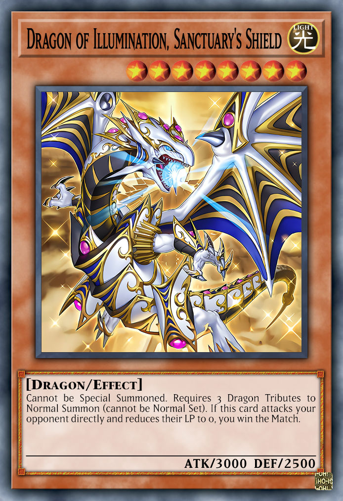 遊戯王OCG デュエルモンスターズ DragonofIllumination, Sanctuary'sShield Dragon of Illumination, Sanctuary's Shield by nepheskhaim on
