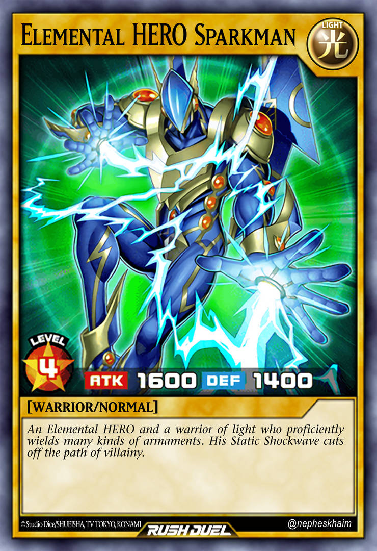 Elemental HERO Sparkman by nepheskhaim on DeviantArt