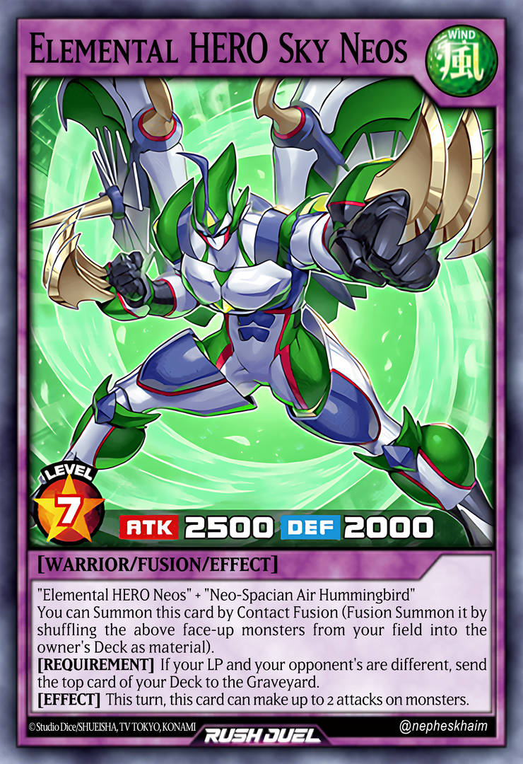 Elemental HERO Sky Neos by nepheskhaim on DeviantArt