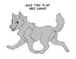 2023 Free To Use Wolf Lineart