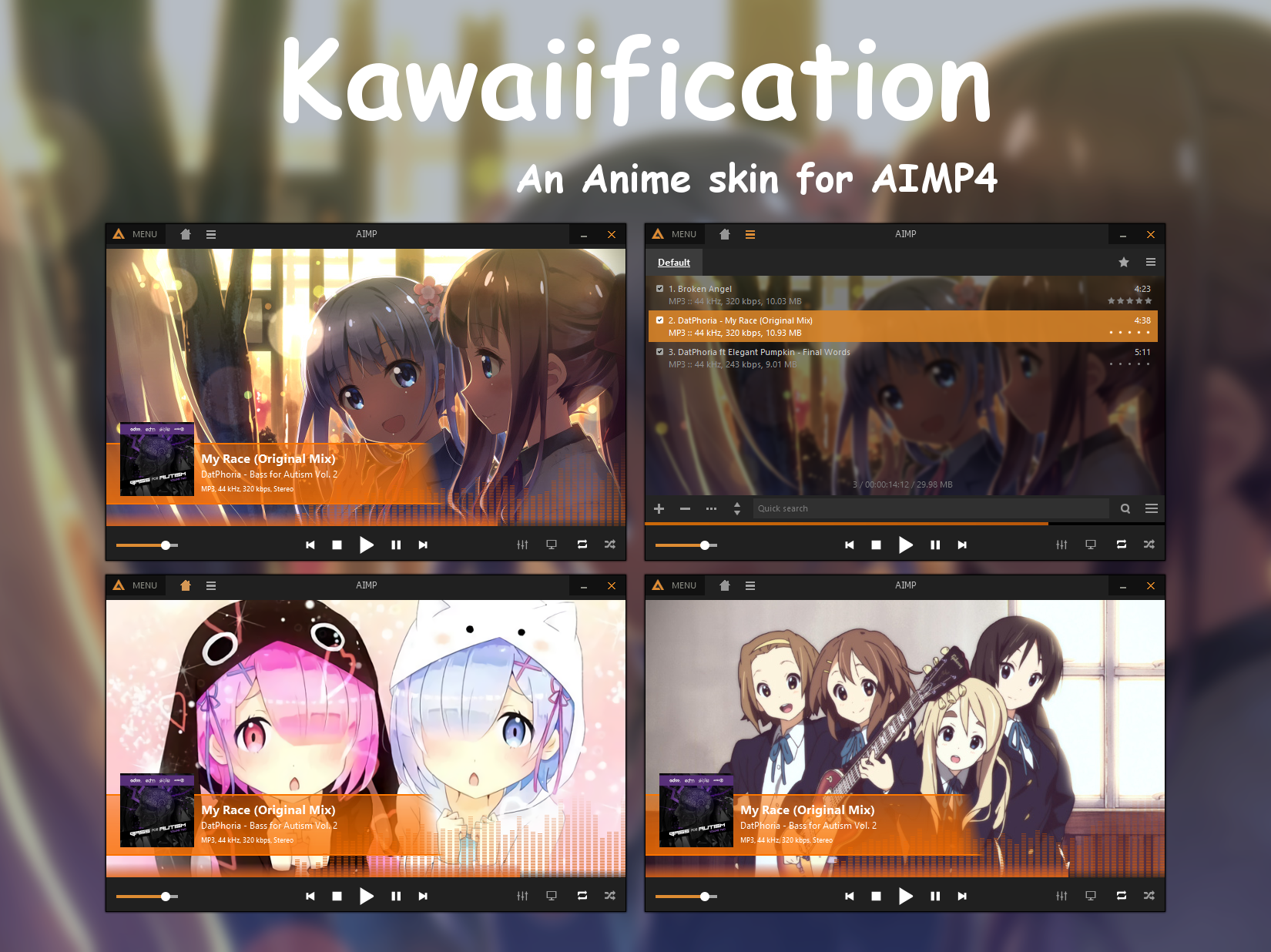 AIMP4] Kawaiification Anime Skin by riefachan on DeviantArt
