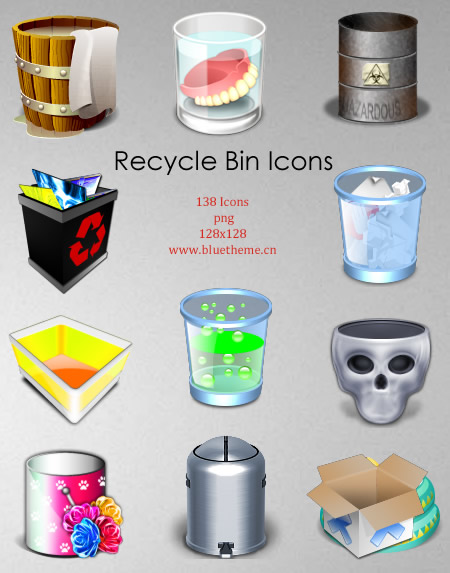 138 Recycle Bin Icons by bluetheme on DeviantArt