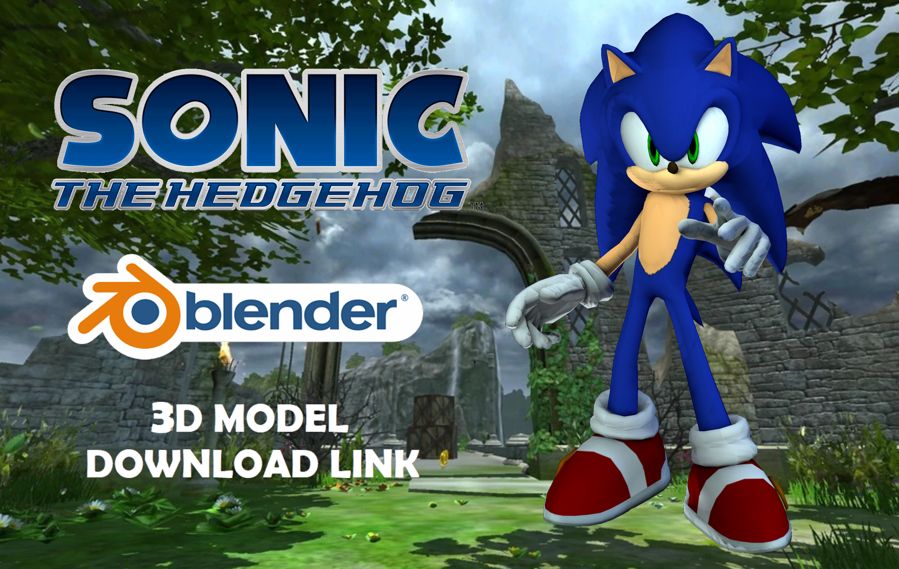 Sonic The Hedgehog 2006 Sonic 3D Model Download by SpideyGta101 on ...