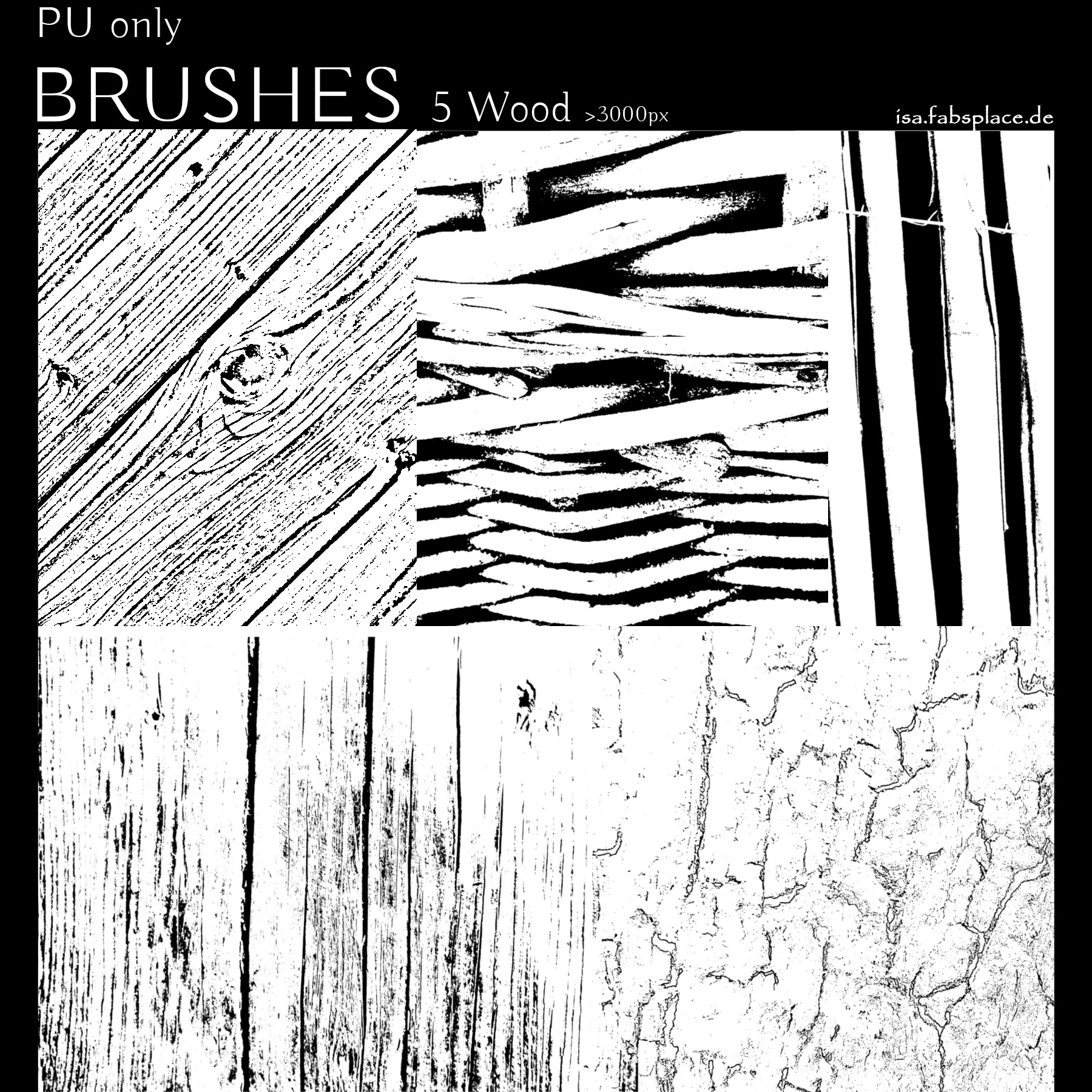 Photoshop Brushes - Wood Textures