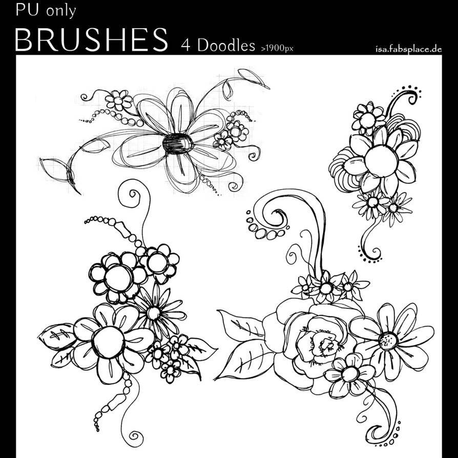 Brushes Doodle Flowers 1 by IsaaaHa on DeviantArt