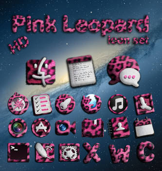 Pink Leopard Icons