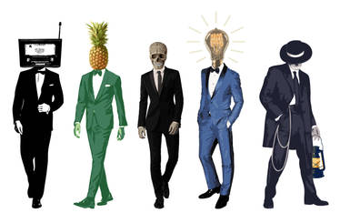 5 Suits Vector