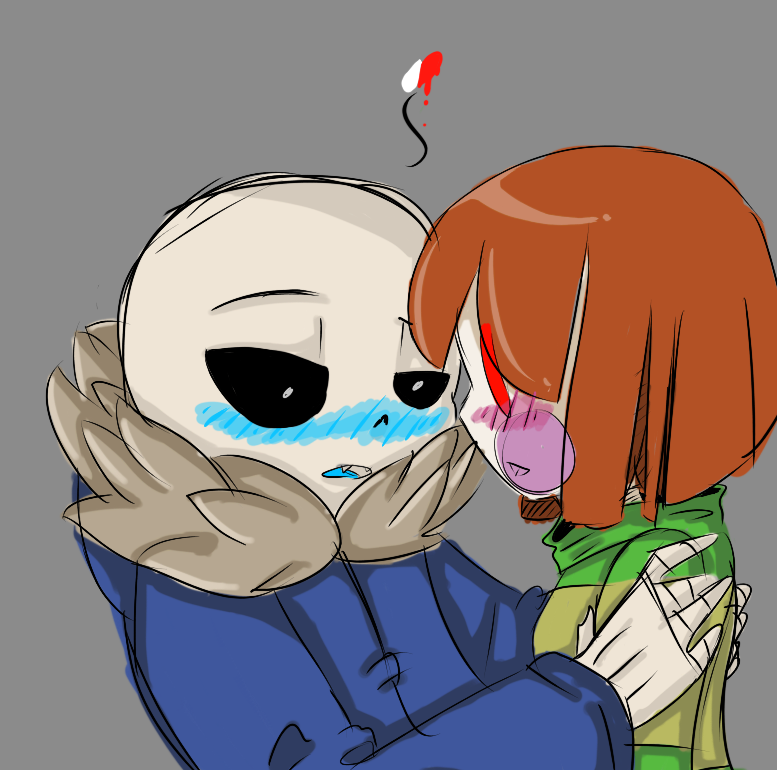 Cross!sans x frisk by MUSTACHEfreak on DeviantArt