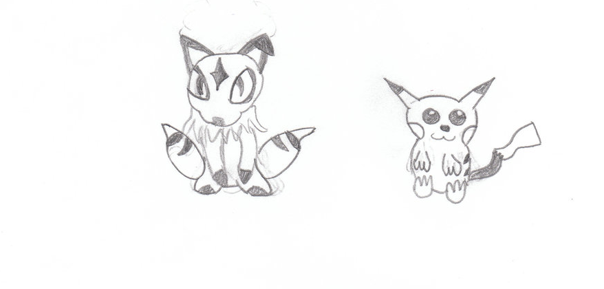 Kirara and Pikachu by animefreak120 on DeviantArt