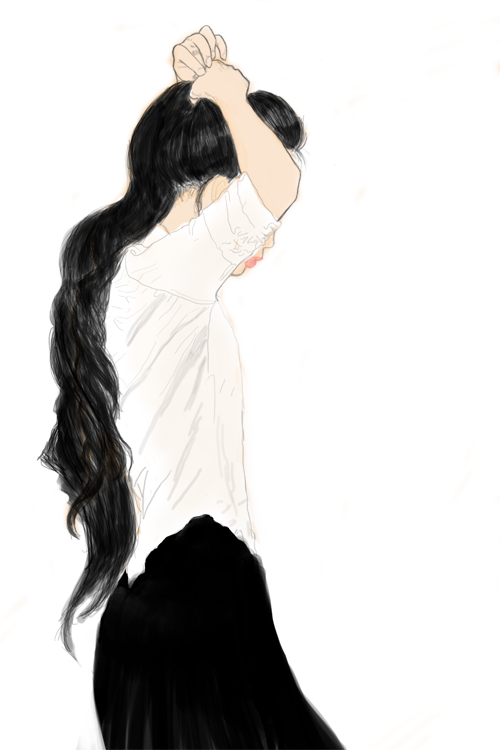 Girl Tying Her Hair By Icycream On Deviantart