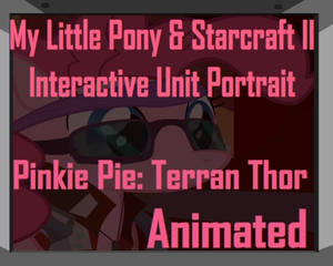 Pinkie Pie and Starcraft Thor Unit Portrait by Yudhaikeledai, visual art