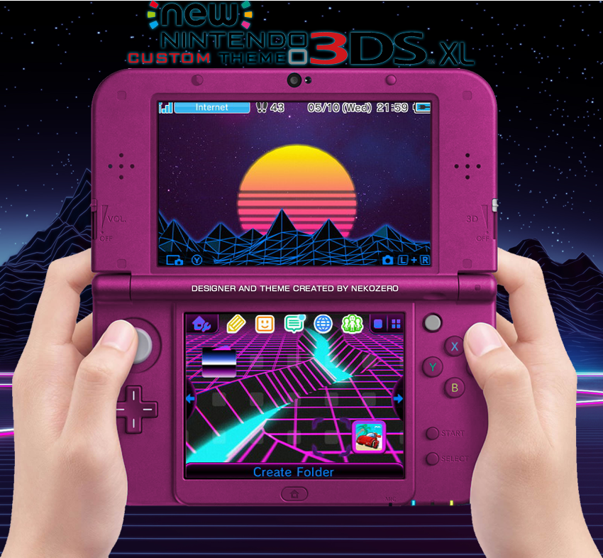 Retrowave 3DS theme by NkZr on DeviantArt
