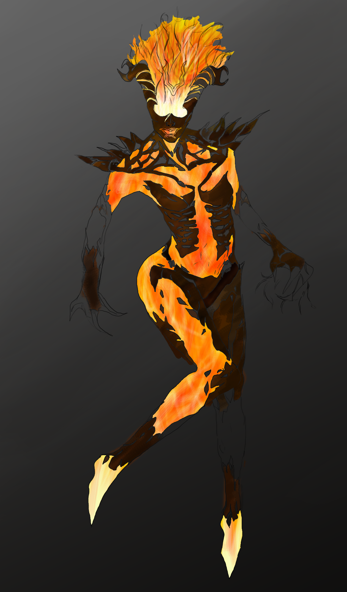 Flame Atronach WIP by dleadabrand on DeviantArt