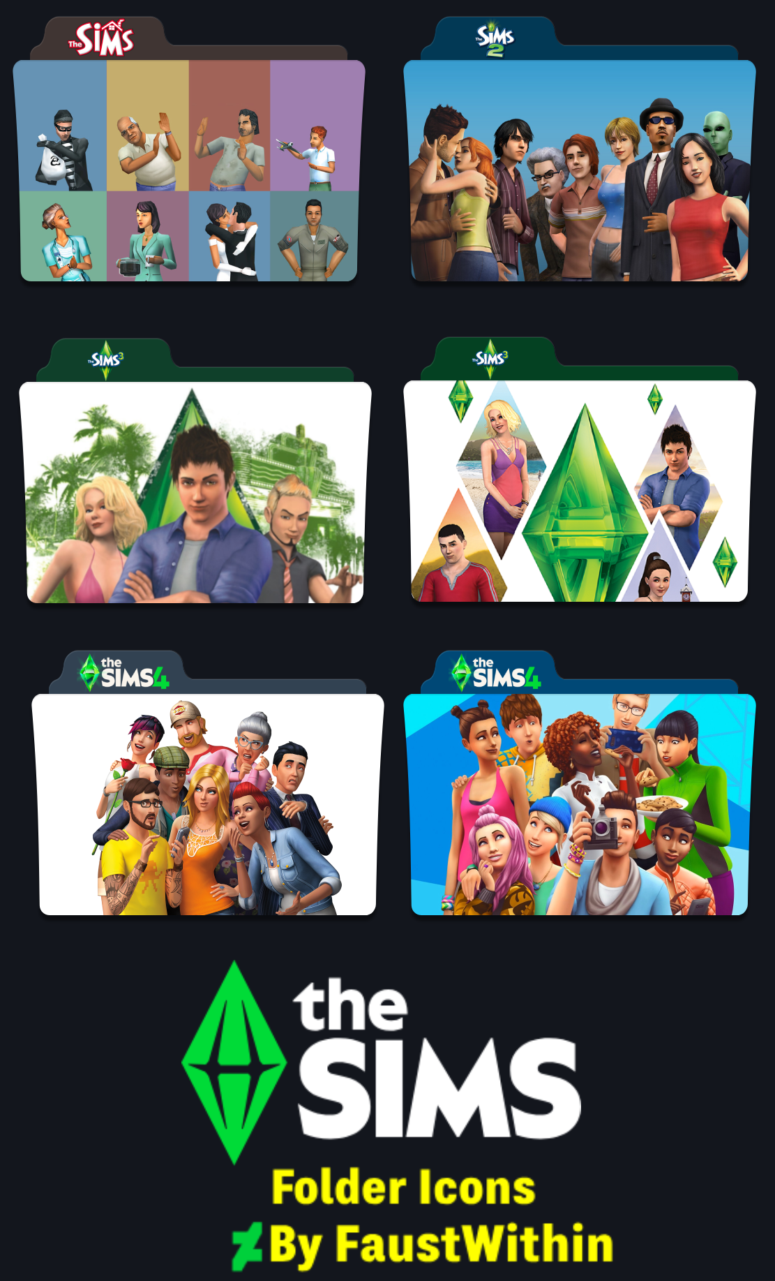Sims Icon Windows The Sims Folder Icons by FaustWithin on DeviantArt