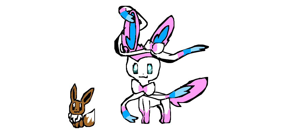sylveon and Eevee by Eeveefanlover1224 on DeviantArt