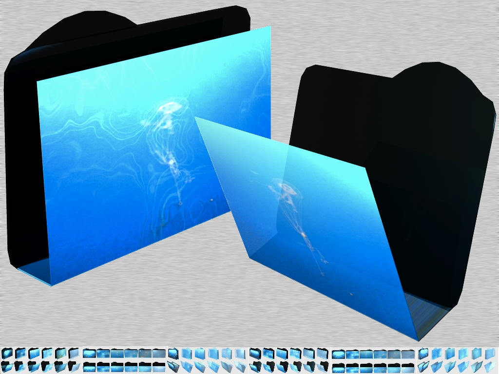 MidnightAqua 3D Folder IconWIN by taketo on DeviantArt