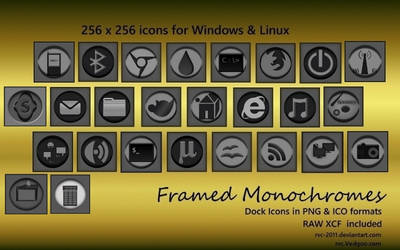Framed Monochromes - A Simple set of dock icons