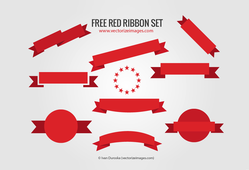 Free Red Ribbon Set By Alsusart On Deviantart