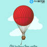 Old hot air balloon free vector