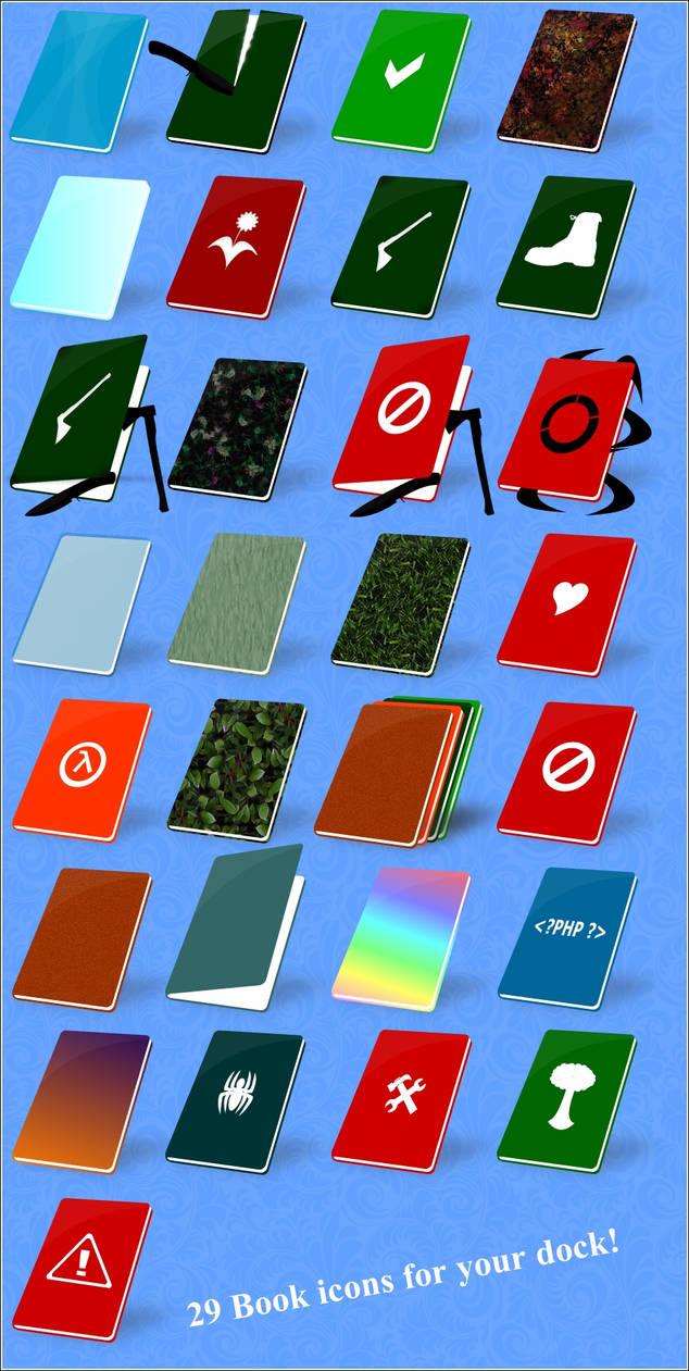 29 Books Icons by Real99 on DeviantArt