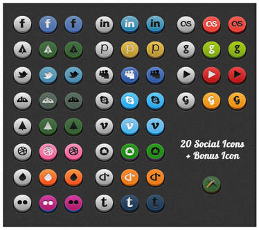 Social 3D Icons