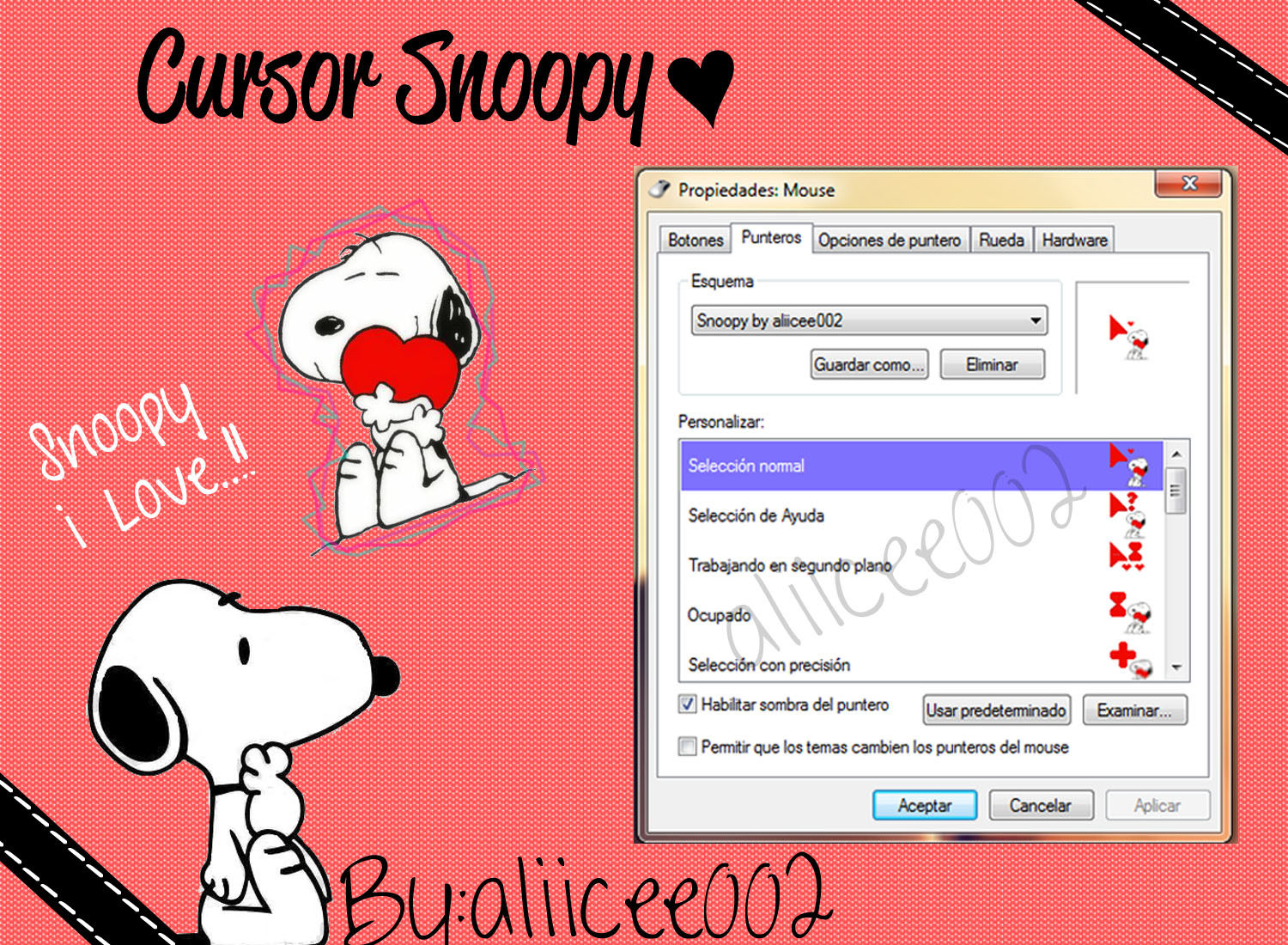 Peanuts Cursor Cursor Snoopy by aLiiCee002 on DeviantArt