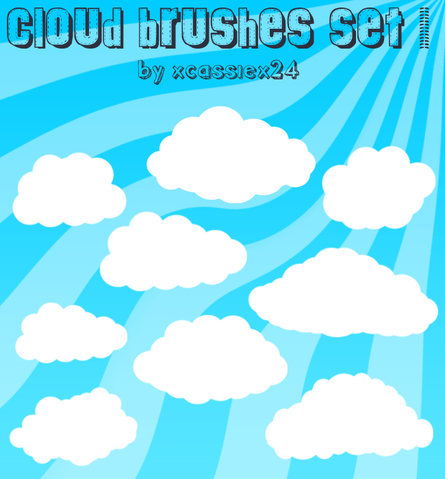 Cloud Brushes Set 1 by xCassiex24 on DeviantArt