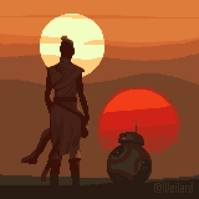 Rey Star Wars 4x Pixel Art And Animation By Weilard On Deviantart