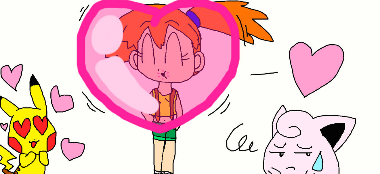 Misty Blowing her Heart Bubble Gum by PokeGirlRULES on DeviantArt
