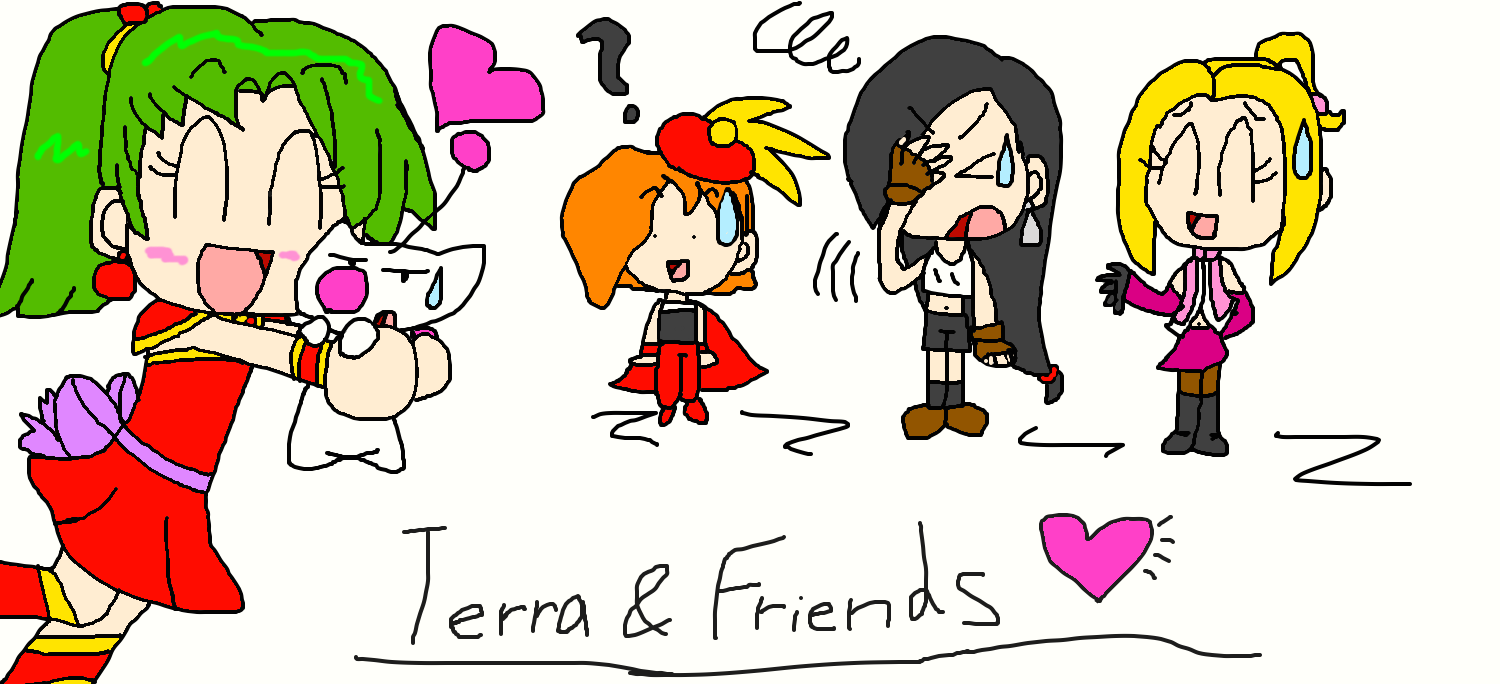 Terra Hugs Mog by PokeGirlRULES on DeviantArt