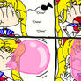 Sailor Moon's Huge Lungs and Blows Bubble Gum