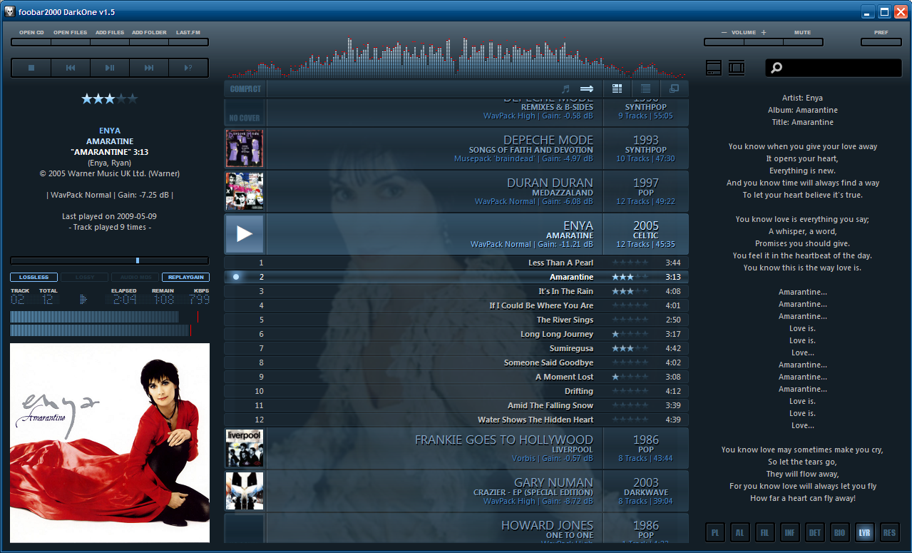 foobar2000 skins meters