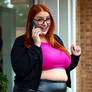 Gobby secretary on her phone