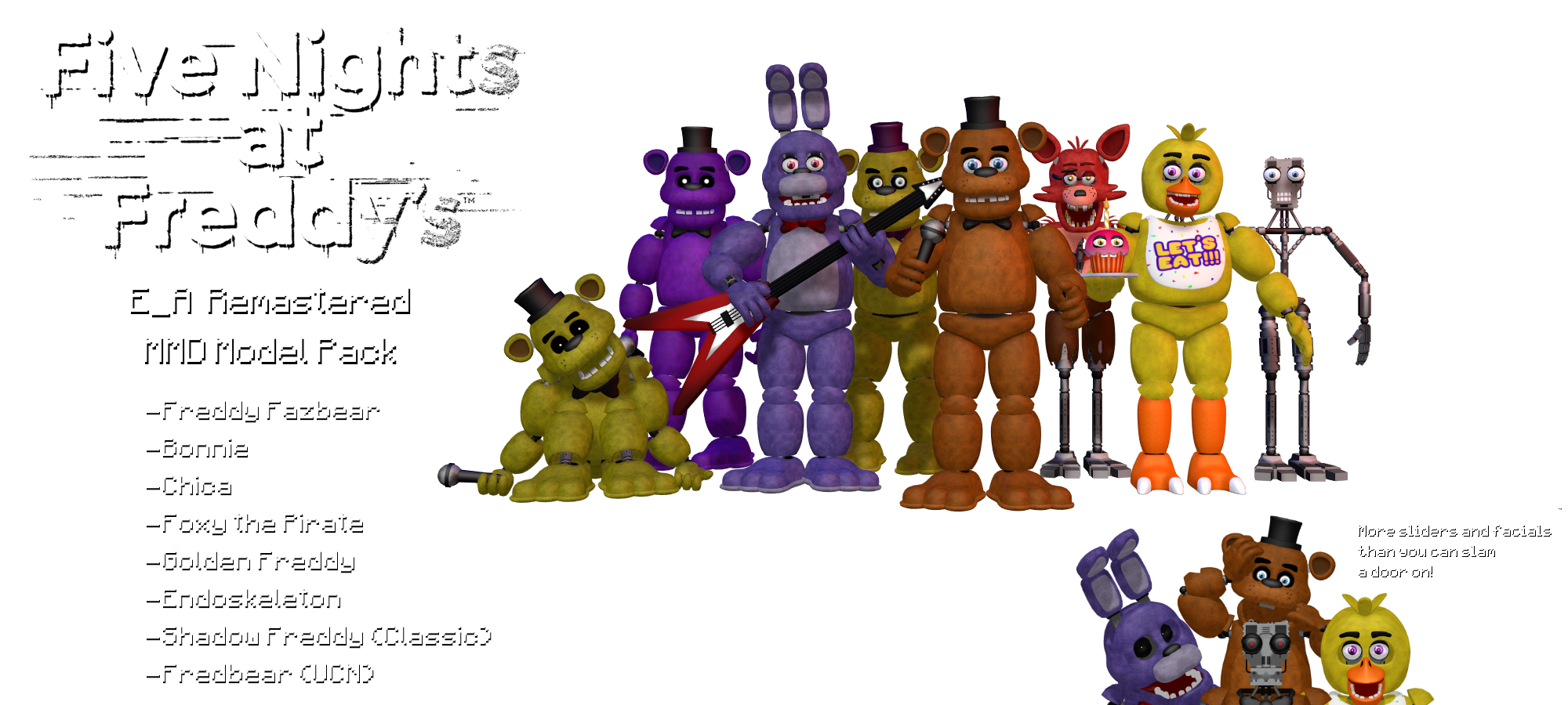 MMD- FNAF 1 Remastered Pack (DL)