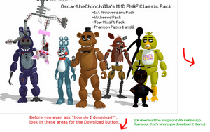 MMD- FNAF Classic Pack (DL)