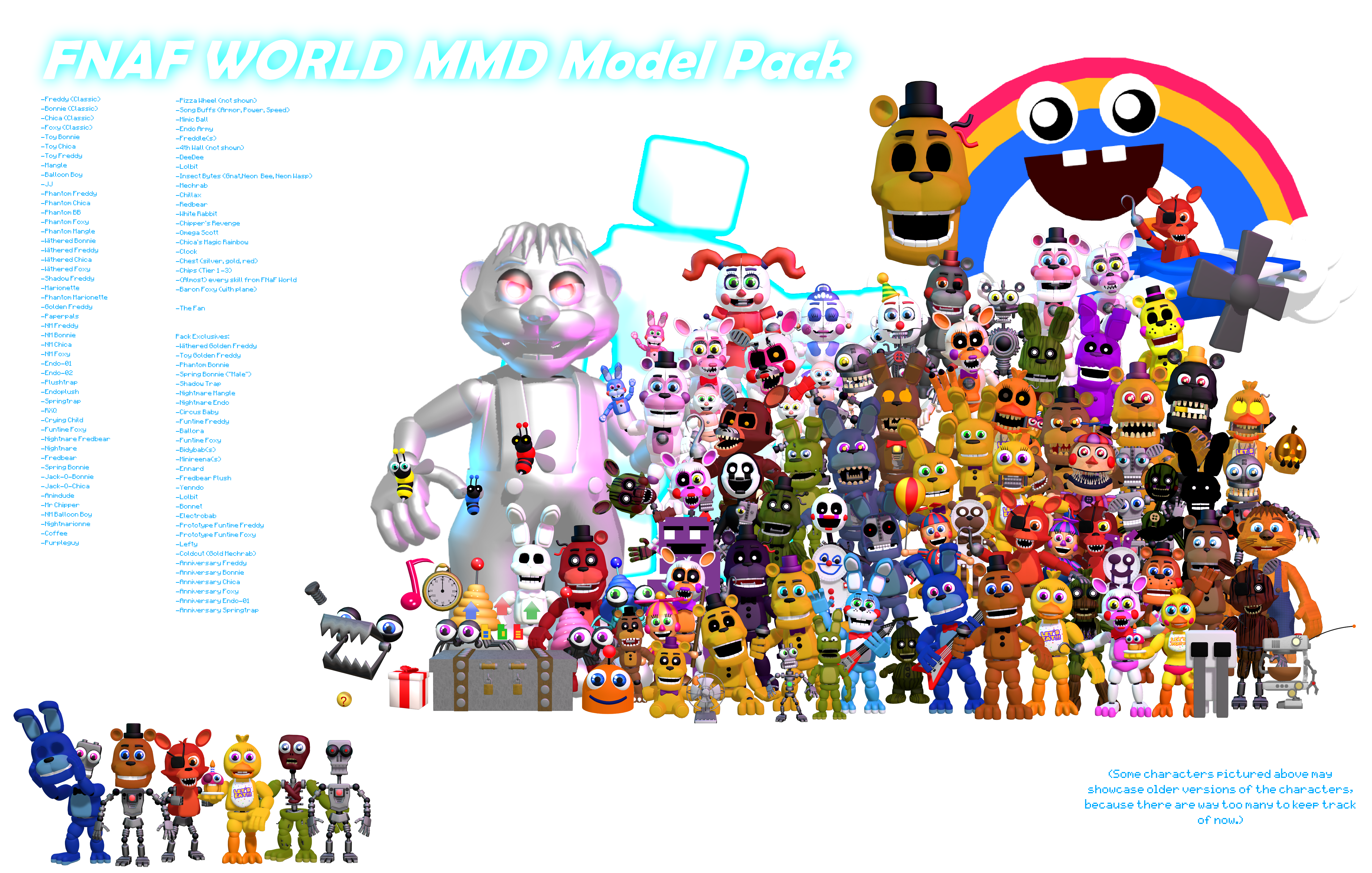 MMD- FNaF World's 2nd by OscartheChinchilla on DeviantArt