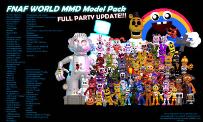 MMD- FNaF World Pack (FULL PARTY UPDATE) (DL) by OscartheChinchilla